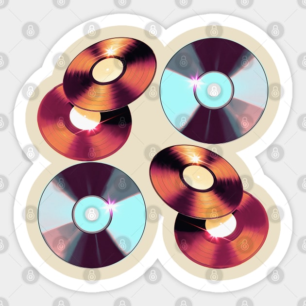 Retro CD DVD discs Sticker by F-for-Fab